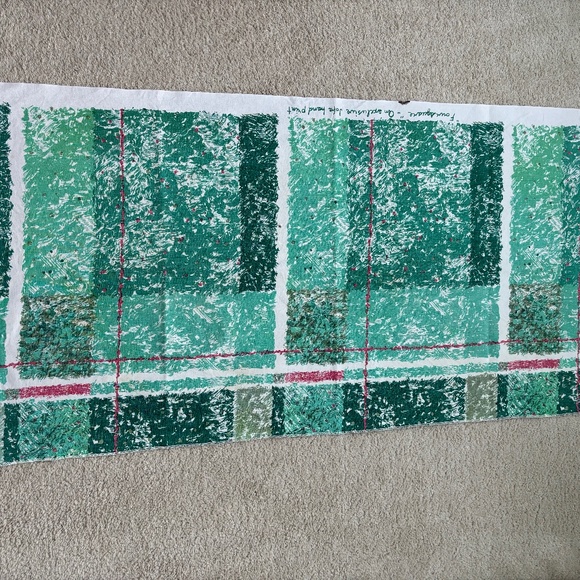 Vintage handprinted Lee Joffa fabric piece - Picture 2 of 16